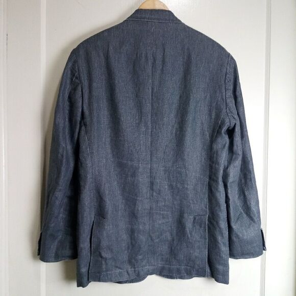 Tallia Orange Denim Washed Slim Fit Blazer - Picture 6 of 7